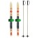 Baby ski kit, 70 cm with mounts and sticks 70 cm long, mix