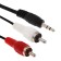 Audio Jack 3.5 (M) - 2xrca (M), Stereo, 1.2 m, black