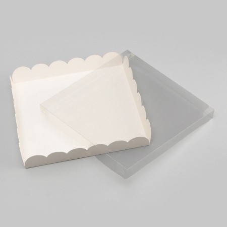 White cookie box, 25 x 25 x 4 cm-3