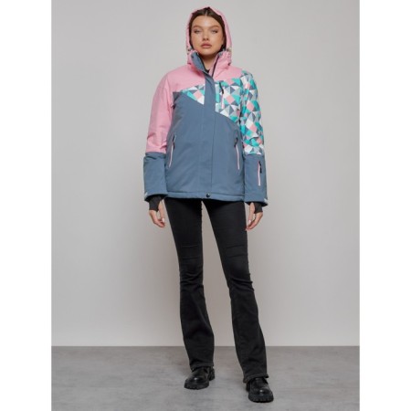 Ski jacket female, size 42, pink color-12