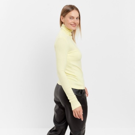 Women's turtleneck, lime color, size 44-2