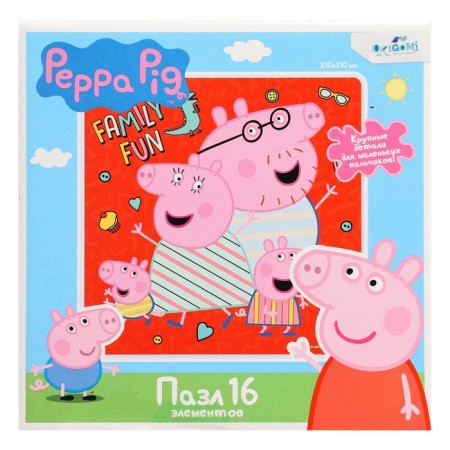 Puzzle "Pig Peppa: Family Evening", 16 elements-1