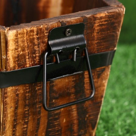 Set of wooden caspoons, 6 coal 19x16x13cm-2