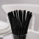 Disposable tubes for drinks of the share, 21 cm, d = 5 mm, 250 pcs, with corrugation, black color is black