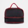 Cosmetic bag, 2 parts on zippers, black color