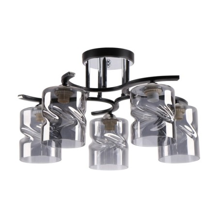 Lamp Ceiling Economy light 26063/5BK+CR SM, 5x60W, E27, 27x53x53 cm, chromium color
