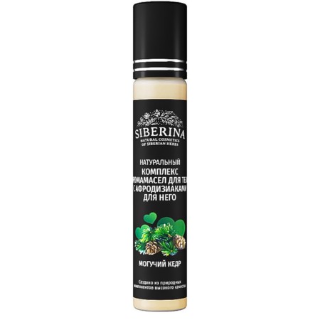A complex of aromatic masles for the body with aphrodisiacs for him "Mighty Cedar", 10 ml-1