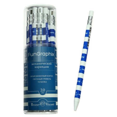 Mechanical zangi -2.0 mm Fungraphix “Morskaya”, NV, hexagonal, plastic case, with a sharpener