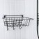 Basket with 3 hooks, 37 × 20 × 19.5 cm, black color
