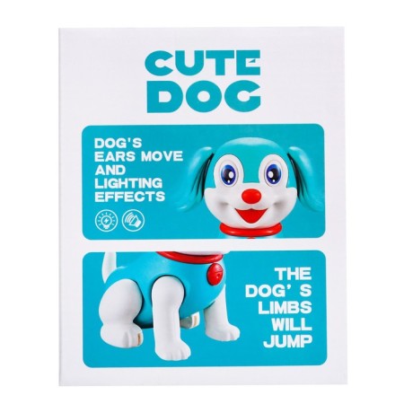 Tobby dog ​​walks, light, sound, works from batteries, blue color-4