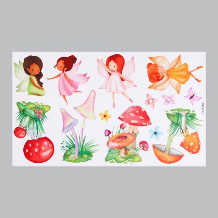 Stick plastic interior color "Forest Fairies with Mushrooms" 35x60 cm