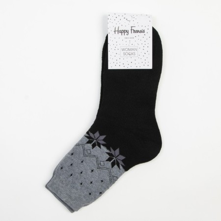Women's socks, gray/black color, size 23-25-4
