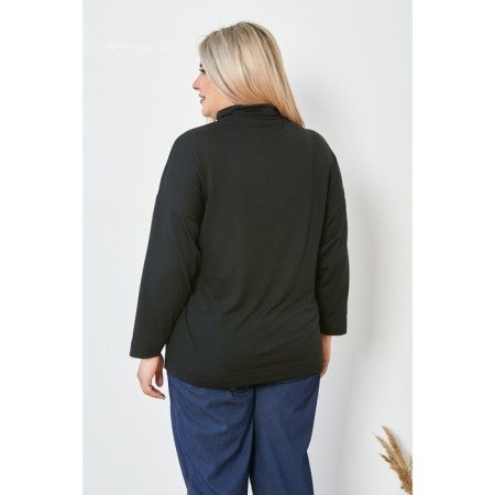 Women's turtleneck, size 54, black color-4