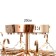 Snow chandelier 6x60W E27 gold 54x54x45cm