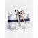 Gift laminated "marble", flowers, with a bow, 25 x 20 x 12 cm
