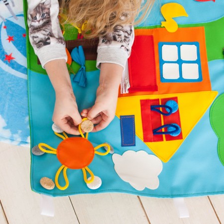 Raping Developing Tactile "House", 60 × 50 cm, according to Montessori Methods-10