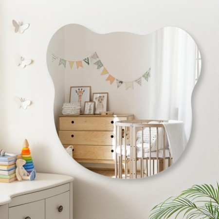 Wall mirror, 50x56 cm, with 1 plate
