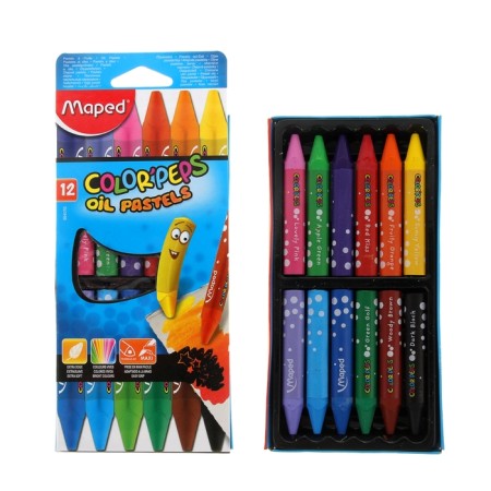 Oil Pasteel Baby 12 colors, Maped Oil Pastel, triangular case