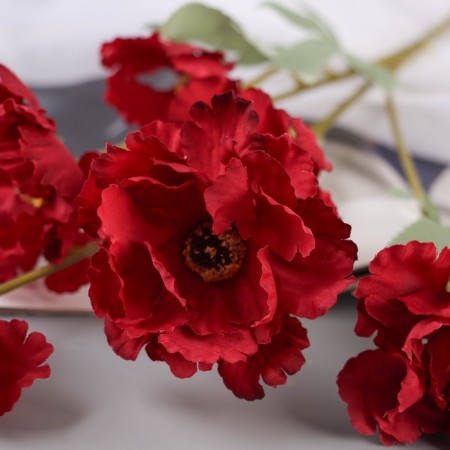 Artificial flowers "Tensor cosmea" 8x58 cm, burgundy-1