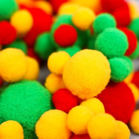 Decor for creativity "Pomponchiki. Christmas" d = 1-3 cm set 135 pcs-1