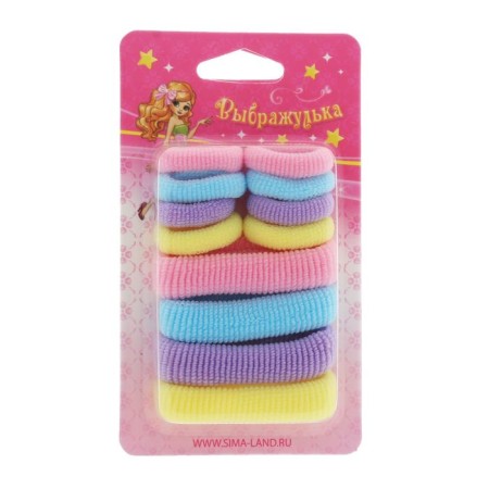 Hair gum "Mahrushka Assorted" (set 12 pcs) Tenderness, mix-1