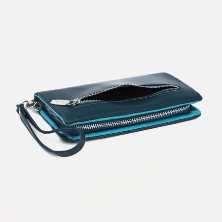 Women's wallet with lightning, blue color-2