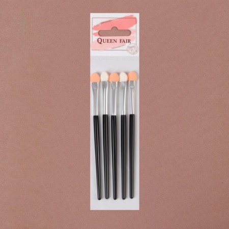 Set of applicators for shadows, 5 pcs, 11.5 cm, black color-3