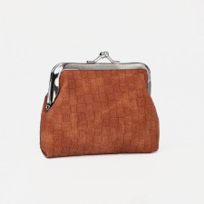 Women's wallet on the farmar, brown color