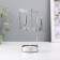 Summary Metal for 1 candle "Carousel. Paris" d = 5 cm silver 7.5x7.5x13 cm