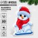 New Year's embroidery with a cross. Set for creating a toy "New Year! Snowman "