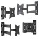 Onkron M4S bracket, for TV, inclined-dwelling, 17 "-43", 55-500 mm from the wall, black