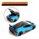 Metal machine "coupe", 1:24, door, hood, trunk, inertia, blue color are opened