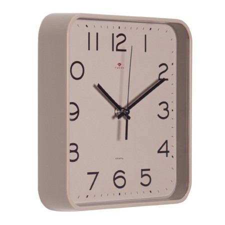 Watch Wall Interior "Classics", silent, 19 x 19 cm, beige body-1