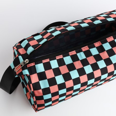 Sports bag with lightning, long belt, blue/pink color-2