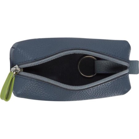 Gift set: cover for passport and key holder, blue color-3