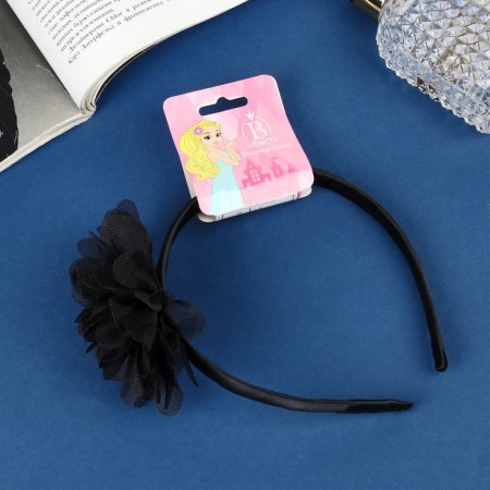 Hair cap "Schoolgirl" Galant Flower, D-9 cm 1 cm, black-3