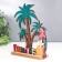 Souvenir tree "Parrot Ara and Palma" 17x4x12 cm