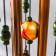 Wind Music Metal "Bird on a branch with a flower" 4 tubes 55x9.5x9.5 cm