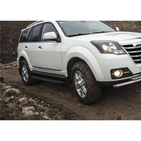 Premium-Black threshold threshold Rival, Great Wall Hover H3 2010-2016, with fasteners, A173LB.2001.4