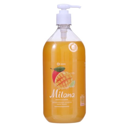 Grass milana liquid soap "mango and lime", 1 liter