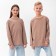 Longsliv children's minku, beige color, height 98 cm