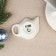 New Year. Ceramic stand for a tea bag “Miracles Time”, 6.5 x 6.8 cm, white color