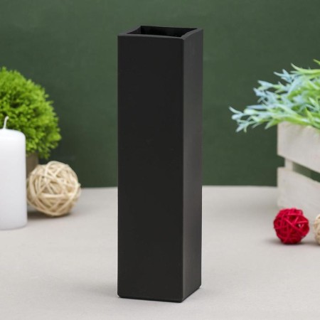 VAZA "Five Evenings" Black matte, straight 21x5.5x5.5cm, 0.33l