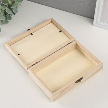 Casket wood for painting with a photo frame 10x15 cm "Rectangular" 5x12.2x18.3 cm-2