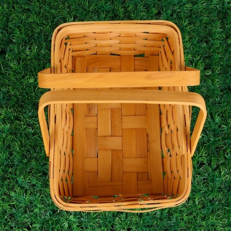 Basket "Lukoshko", 31.5 × 21.5 × 12/25.5 cm, veneer-2