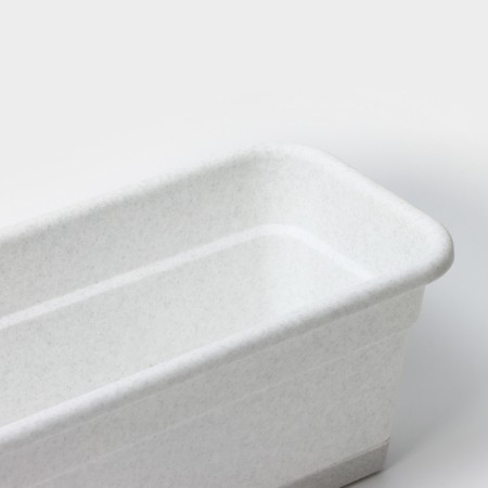 Balcony box for flowers, 16 l, 80 cm, color marble-1