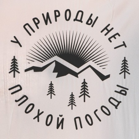 Дождевик взрослый плащ «У природы нет плохой погоды», размер 42-48, цвет белый-2