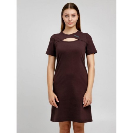 Women's dress "Three hearts", size 44, brown color-6