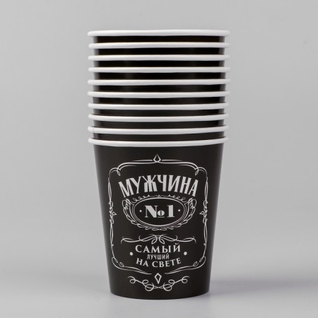A single -paper glass "Real Man", 250 ml-1