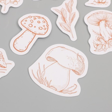 Stickers for creativity "Mushrooms in the autumn forest" set of 46 pcs 6.4x4.4 cm-1
